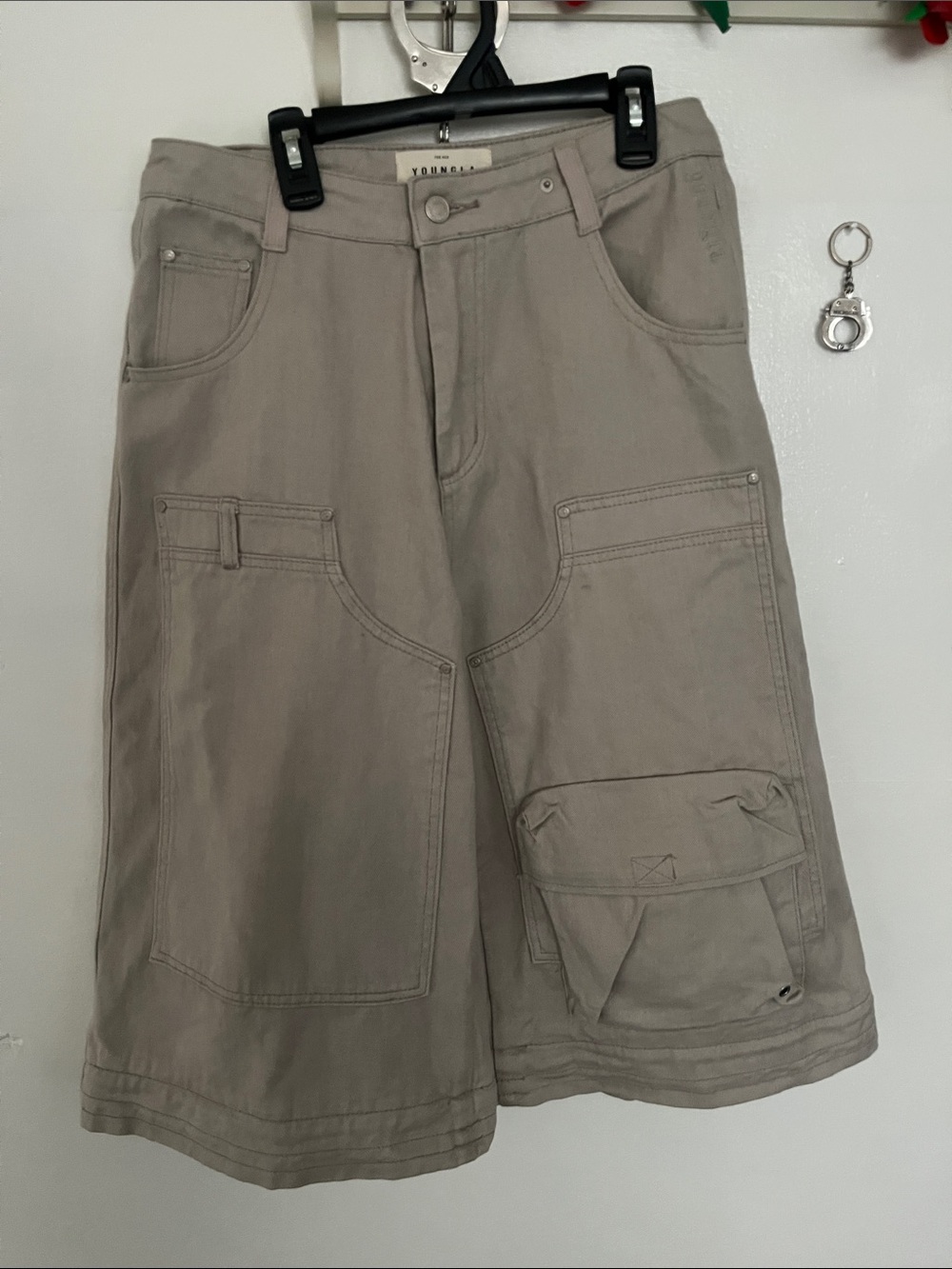 YoungLA for her super baggy cargo shorts